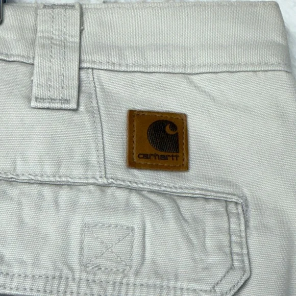 Carhartt B182 PUT Cotton Canvas Cargo Pants Mens 44x30 Dungaree Fit Tan Beige - Picture 5 of 9